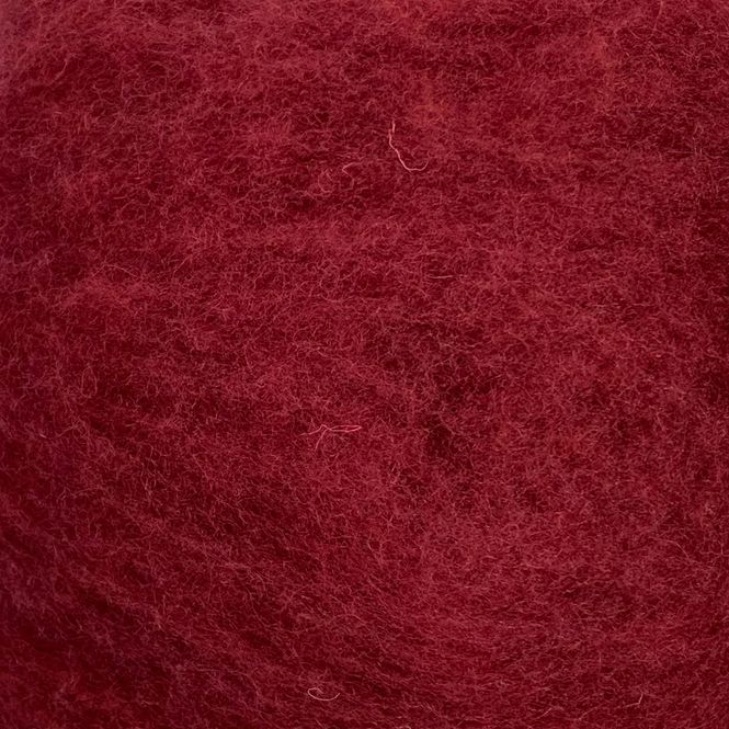 Main Image Kardet ull, mørk burgunder 100g