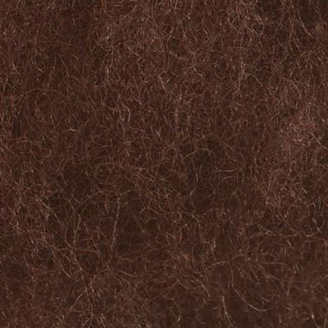 Hovedbilde Kardet ull, brun 100g