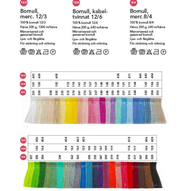 Hovedbilde 12/3 MERCERISERT BOMULL F. 411