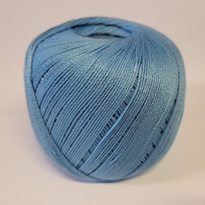 Hovedbilde Heklegarn bomull kabeltvinnet Lyseblå