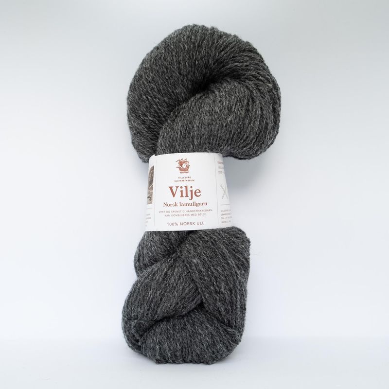 Vilje lamullgarn, lys koksgrå F.453